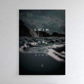 Walljar - Swim or Sink - Muurdecoratie - Plexiglas schilderij