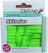Mr. Lacy schoenveters Skinnies-Plat- Neon-Groen 120cm lang 6mm breed High Quality