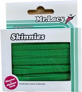 Mr. Lacy schoenveters Skinnies-Plat- kelly-groen 120cm lang 6mm breed High Quality