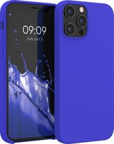 kwmobile telefoonhoesje geschikt voor Apple iPhone 12 Pro Max - Hoesje met siliconen coating - Smartphone case in Baltisch blauw