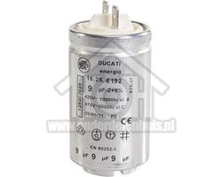 Zanussi Condensator 9 uf Aanloopcondensator TDS583T, TCS673T, KE2040 1250020227