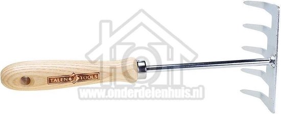 Talen Tools - Handharkje - 5 tanden - Verzinkt staal - Essenhouten handvat van Talen Tools — afbeelding 3