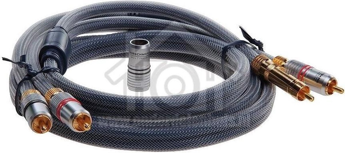 Hirschmann - Stereo Audio Kabel - 1.8 m - Grijs