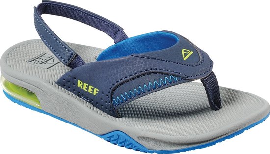 Slippers Reef Little Fanning pour Garçons - Marine/Lime - Taille 25.26