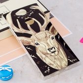 Voor Sony Xperia XA2 Noctilucent Deer Pattern TPU Soft Back Case Beschermhoes