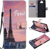 Voor Sony Xperia 20 Schilderen Horizontale Flip Leren Case met Houder & Kaartsleuf & Lanyard (Eiffeltoren)