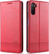 Voor Huawei Maimang 9 AZNS Magnetische Kalf Textuur Horizontale Flip Leren Case met Kaartsleuven & Houder & Portemonnee (Rood)