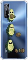 Voor OPPO Realme 7 Gekleurde tekening Clear TPU Cover Beschermhoesjes (Avocado)