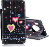 Voor Huawei Mate 30 Pro Horizontale lederen flip case met houder & kaartsleuven & portemonnee (gekleurd hart)