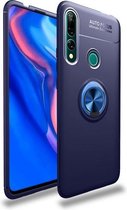 Voor Huawei Y9 Prime (2019) Lenuo schokbestendig TPU-hoesje met onzichtbare houder (blauw)