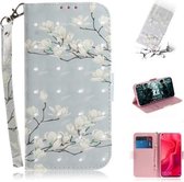 3D Schilderen Patroon Gekleurde Tekening Horizontale Flip Leren Case met Houder & Kaartsleuven & Portemonnee Voor Huawei nova 4 (Mognolia)
