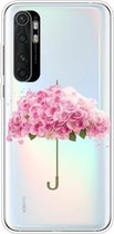 Voor Xiaomi Mi Note 10 Lite schokbestendig geverfd TPU beschermhoes (bloemenparaplu)