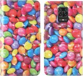 Voor Xiaomi Redmi Note 9 Pro / Note 9 Pro Max 3D-schilderij Gekleurd tekeningpatroon Horizontaal Flip TPU + PU lederen tas met houder & kaartsleuven & portemonnee & lanyard (gekleurde suiker)
