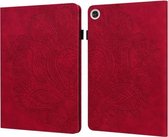 Voor Huawei Mediapad Enjoy Tablet 2 10.1 Pauw Reliëfpatroon TPU + PU Horizontale Flip Leren Case met Houder & Kaartsleuven & Portemonnee & Slaap / Wekfunctie (Rood)