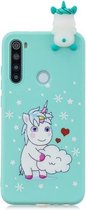 Voor Xiaomi Redmi Note 8T Schokbestendig Gekleurd Geschilderd Liggend Cartoon TPU Beschermhoes (Verzorgende Eenhoorn)