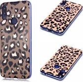 Voor Geschikt voor Xiaomi Redmi Note 7 Plating Marble Pattern Soft TPU beschermhoes (Leopard)