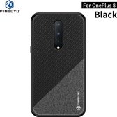 Voor Oneplus 8 PINWUYO Rong-serie schokbestendige pc + TPU + beschermhoes van chemische vezeldoek (zwart)