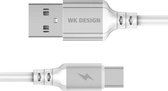 WK WDC-073 1 m 2,4 A-uitgang Smart Series USB naar USB-C / Type-C Auto Cutout Data Sync-oplaadkabel (wit)
