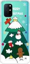 Voor OnePlus 8T Christmas Series Transparante TPU-beschermhoes (kerstboom met drie niveaus)