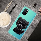 Voor OnePlus 8T schokbestendig geverfd transparant TPU beschermhoes (panter)