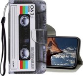Gekleurde tekening patroon horizontaal Flip PU lederen tas met houder & kaartsleuven & portemonnee & lanyard voor iPhone 11 (tape)