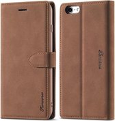 Voor iPhone 6 Plus / 6s Plus Forwenw F1 Serie Mat Sterk Magnetisme Horizontale Flip Leren Case met Houder & Kaartsleuven & Portemonnee & Fotolijst (Bruin)