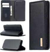 Voor iPhone 12 mini 2 in 1 afneembare magnetische horizontale flip lederen tas met houder & kaartsleuven en portemonnee (zwart)
