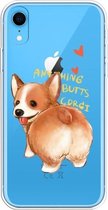 Voor iPhone XR Lucency Painted TPU Protective (Corgi)