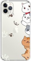 Voor iPhone 11 Pro Lucency Painted TPU Protective (Meow Meow)