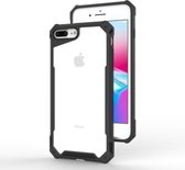 Voor iPhone 8 Plus & 7 Plus transparante pc + TPU volledige dekking schokbestendige beschermhoes (zwart)