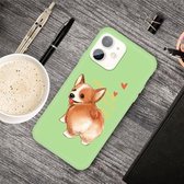 Voor iPhone 11 Cartoon Animal Pattern Shockproof TPU beschermhoes (Green Corgi)