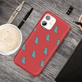 Voor iPhone 11 Cartoon Animal Pattern Shockproof TPU beschermhoes (rode dinosaurussen)