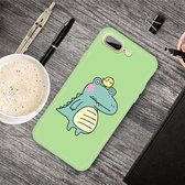 Voor iPhone 8 Plus & 7 Plus Cartoon Animal Pattern Shockproof TPU beschermhoes (Green Crocodile Bird)