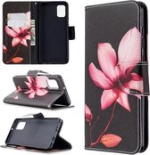 Voor Samsung Galaxy A31 Gekleurde Tekening Patroon Horizontale Flip Leren Case met Houder & Kaartsleuven & Portemonnee (Lotus)