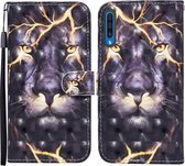 Voor Samsung Galaxy A50 / A50s / A30s Gekleurde Tekening Patroon Horizontale Flip Leren Case met Houder & Kaartsleuven & Portemonnee (Thunder Lion)