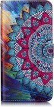 Olie Reliëf Gekleurd Tekening Patroon Horizontale Flip PU Leren Case met Houder & Kaartsleuven & Portemonnee & Fotolijst Voor Galaxy A10 / M10 (Half Zonnebloem)