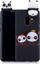 Voor Galaxy S9 schokbestendig Cartoon TPU beschermhoes (twee panda's)