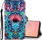 Voor Galaxy S10e 3D Gekleurde Tekening Horizontale Flip PU Lederen Case met Houder & Kaartsleuven & Portemonnee (Mandala)