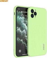 Voor iPhone 11 Pro Max Hat-Prince ENKAY ENK-PC066 Vloeibare siliconen Rechte rand schokbestendige beschermhoes (lichtgroen)