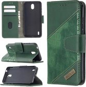 Voor Nokia 1.3 Bijpassende kleur Krokodiltextuur Horizontale flip PU lederen tas met portemonnee & houder & kaartsleuven (groen)