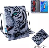 3D Gekleurde Tekening Horizontale Flip Leren Case met Houder & Kaartsleuf & Portemonnee Voor Huawei MediaPad M6 10.8 (Tiger)