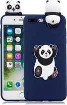 Voor iPhone 8 Plus & 7 Plus 3D Cartoon patroon schokbestendig TPU beschermhoes (Panda)