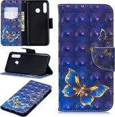 3D Gekleurde Tekening Patroon Horizontale Leren Flip Case voor Huawei P30 Lite, met Houder & Kaartsleuven & Portemonnee (Vlinder)