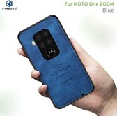 Voor Motorola One Zoom / One Pro PINWUYO Zun-serie PC + TPU + huid Waterdicht en anti-val All-inclusive beschermende schaal (blauw)