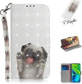 Voor Xiaomi Mi Note10 Pro 3D Schilderen Horizontale Flip Leren Case met Houder & Kaartsleuf & Portemonnee & Lanyard (Mopshond)