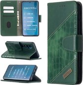 Voor Xiaomi Mi CC9 Pro Bijpassende kleur Krokodiltextuur Horizontale flip PU lederen tas met portemonnee & houder & kaartsleuven (groen)