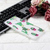 Voor Xiaomi Redmi Note 9S Gekleurd tekeningpatroon Zeer transparant TPU beschermhoes (Cactus)