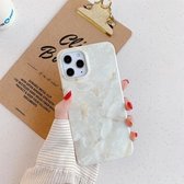 Marmeren patroon TPU beschermhoes voor iPhone 12/12 Pro (beige)