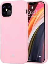 Voor iPhone 12/12 Pro GOOSPERY JELLY TPU schokbestendig en kras beschermhoes (roze)