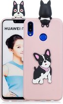 Voor Huawei Honor 8X 3D Cartoon patroon schokbestendig TPU beschermhoes (schattige hond)